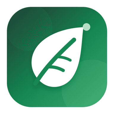 HanziKana green leaf app icon